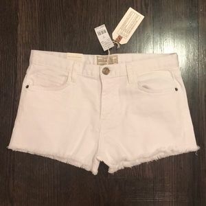 Current/Elliott White “The Boyfriend” Denim Short